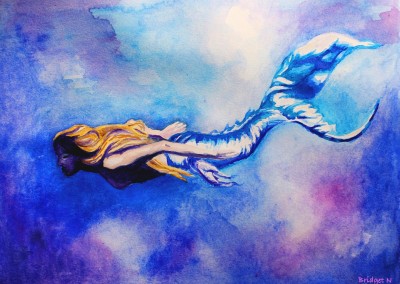 beautiful painting of mermaid