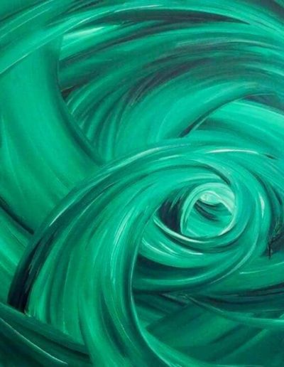 green abstract spiritual art