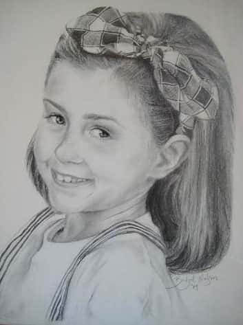 kid pencil portrait